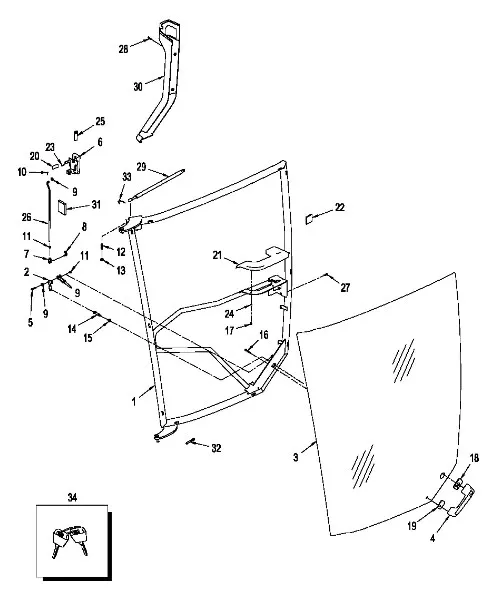 181239A4 - Стекло двери левое TJT9/St.
